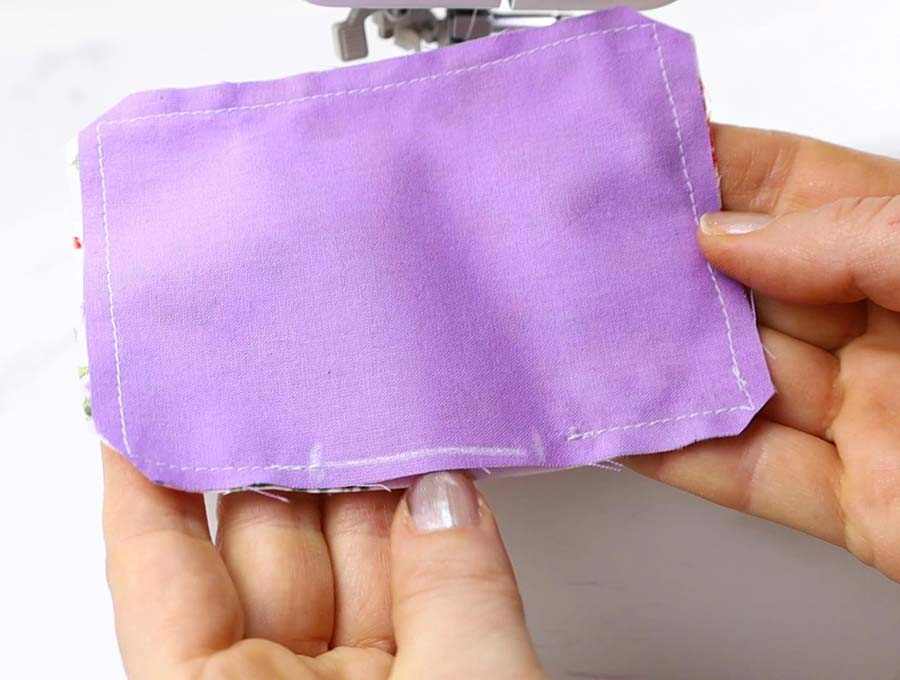 sew around the fabrics