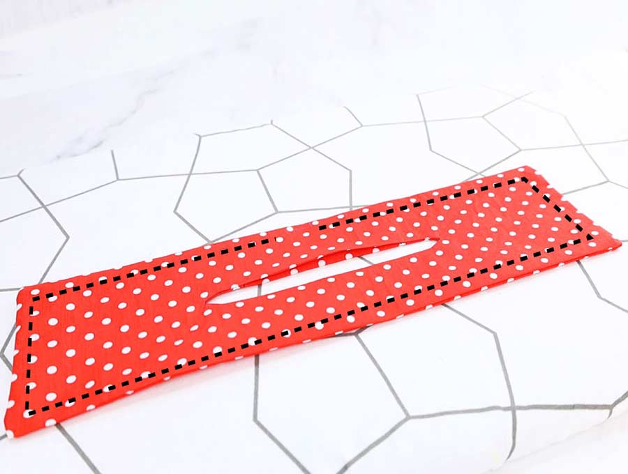 hair bun maker - stitch around